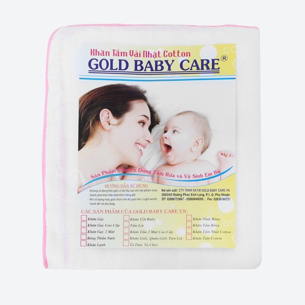 Khăn tắm 4 lớp Gold Baby Care cao cấp